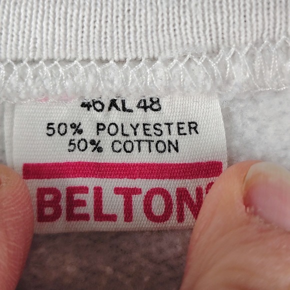 Vintage 1986 College of Charleston Yacht Club Sweatshirt Belton XL White 80s USA - Picture 8 of 10